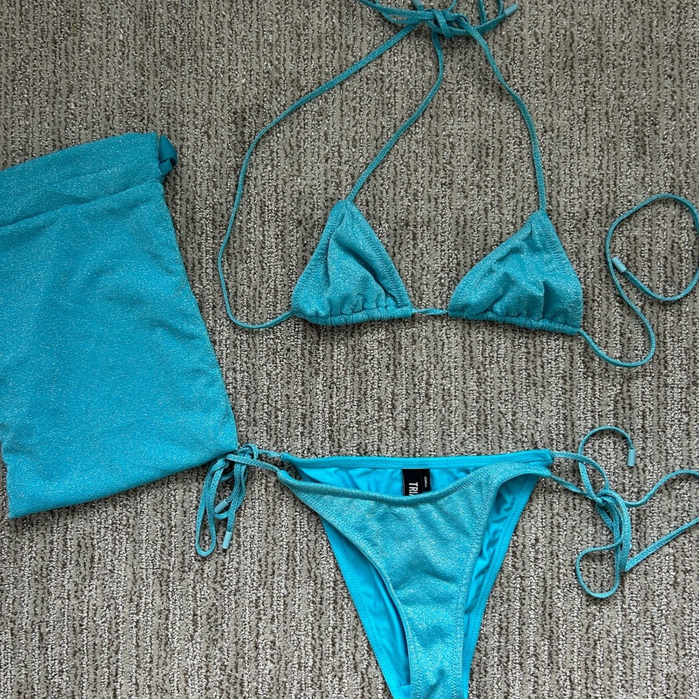 Sparkly blue Triangl bikini